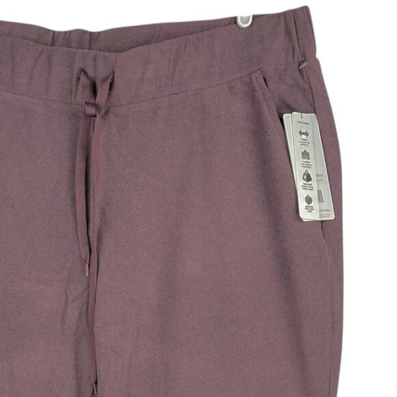 RBX Womens Peach Skin Plum Joggers Plus Size 2X Drawstring Waist Lightweight NWT - Picture 5 of 12